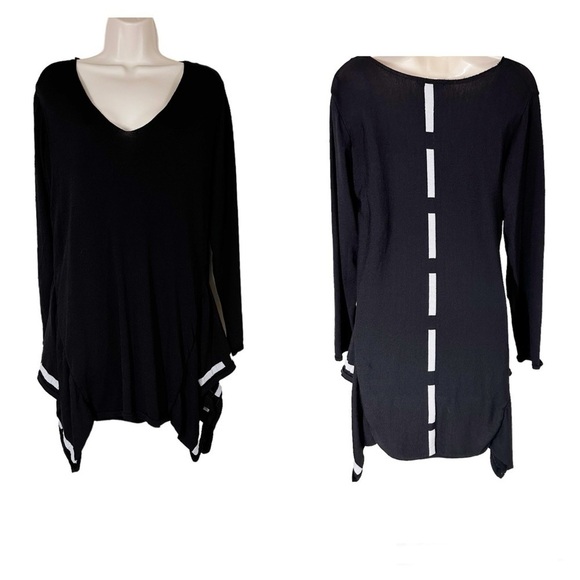 Luuka Black Tunic Long Sleeve Size Medium - Picture 1 of 6